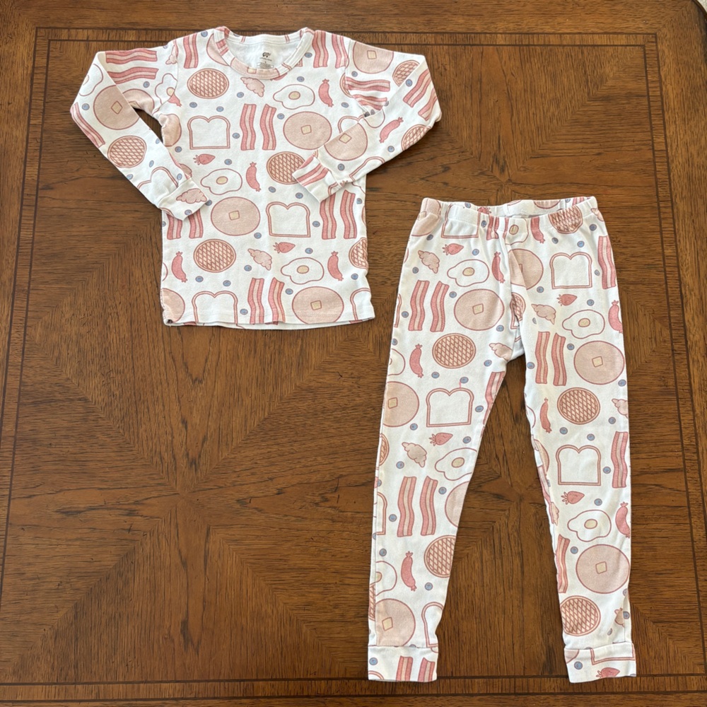 Kids Breakfast Print Pajama Set